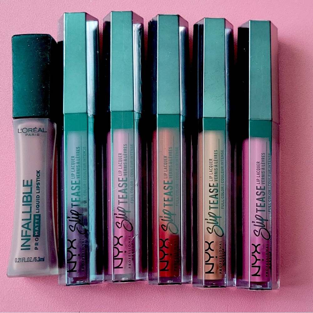 NYX Slip Tease Lip Lacquer Collection - Bold Shades New